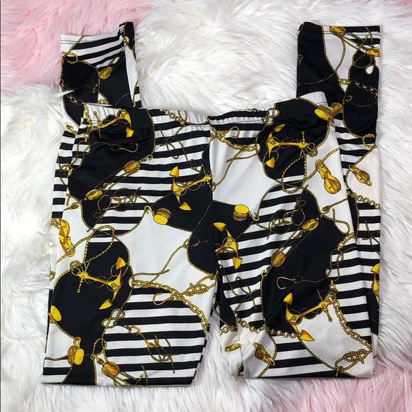 Forever 21 Pants - ❣️SALE Chain Anchor Print Leggings with Stripes L